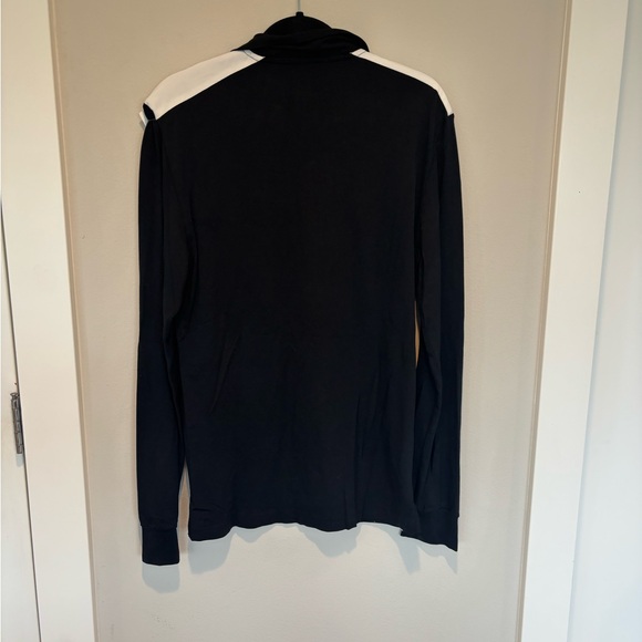 Polo Ralph Lauren Black and White Quarter-Zip Pullover - Medium - Picture 4 of 5